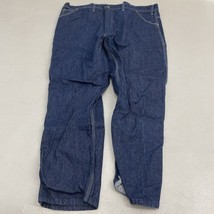 Vintage Key USA Made Dark Washed Denim Heavy Weight Carpenter Jeans 46x30 - $24.74