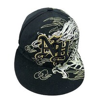 Dragon baseball hat embroidered gold silver fitted size Medium cap unisex - $14.85