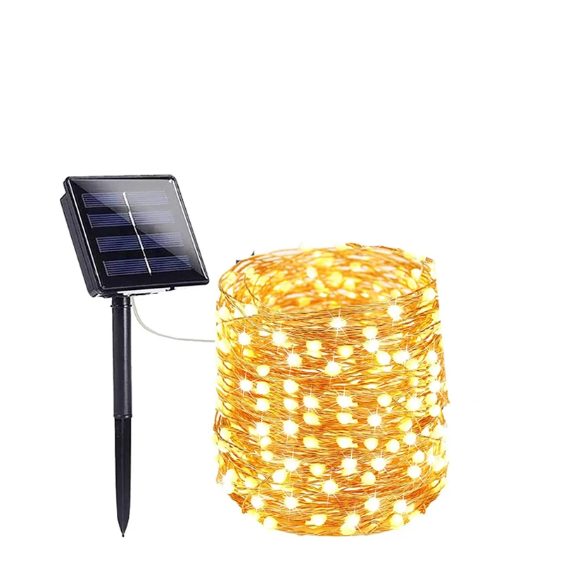 Solar LED Light Outdoor Festoon Lamp Garden Fairy Light String Waterproof Christ - £147.64 GBP