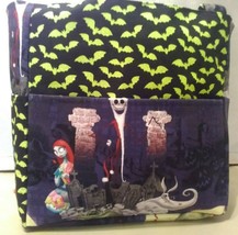 Nightmare Before Chirstmas Jack Sally Bats Purse/Project Bag Handmade 12x12 - £29.62 GBP