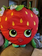 Shopkins Strawberry Stuffed Plush Pillow 15&quot; One Missng Flower - £11.07 GBP