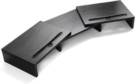 Dual Monitor Riser, Length And Angle Adjustable Computer Stand For, Black - $43.98
