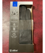 Fownes Bros. Touchpoint Black Leather &amp; Cashmere Lined Smart Device Glov... - $27.69