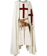 Medieval Templar Crusader Tunic Surcoat &amp; Cloak Reenactment Costume new ... - £259.30 GBP