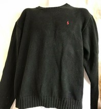 Polo Ralph Lauren Pima Cotton Long Sleeve V-Neck Sweater Black.  SZ XL - £23.89 GBP