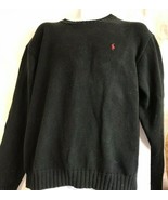 Polo Ralph Lauren Pima Cotton Long Sleeve V-Neck Sweater Black.  SZ XL - £23.50 GBP