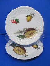 Philippe Deshouldieres Porcelaine Lourioux Set Of 2 Pineapple 5.75&quot; Canape Plate - £22.41 GBP