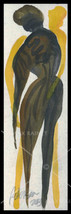 Figures Ser 20 First Touch Stranger C Peterson Original Watercolor Painting Aceo - £120.73 GBP