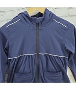 Hanna Andersson Jacket Girls Sz 130 Blue Hooded Zip Up Size 8  - £19.45 GBP