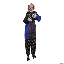 Clown Prop Shaking Hanging Animated 72&quot; Creepy Scary Evil Halloween SS79978 - £64.33 GBP