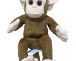 Vintage Plush 24K Brown Chimpanze Monkey Beanbag Plush 10 inch - £9.11 GBP