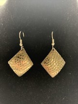 Vintage Textured Square Dangle Drop Earrings Fashion Jewelry Accessory KG - $184.34 MXN