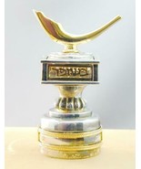 Sterling Gilt Gold Shofar Theme Bottle Stopper SGN Hebrew Blessing Israe... - €218,74 EUR