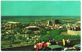 View From Punchbowl Lookout Honolulu Hawaii HI UNP Nani Li&#39;i Chrome Postcard F7 - £3.01 GBP