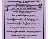 The Fish Monger Menu San Carlos Blvd Fort Myers Florida  - $11.88