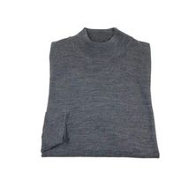 Men PRINCELY Italian Wool Blend Pullover Mock Slim 84001-00 Basti Dark Gray 114 image 2