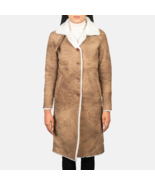 Women&#39;s Distressed Brown Rain Office Leather Long Trench Coat - Handmade... - $239.99