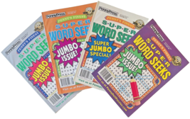 NEW Lot 4 Penny Press Dell Penny&#39;s Finest Super Word Search Seek Find Books - £12.06 GBP