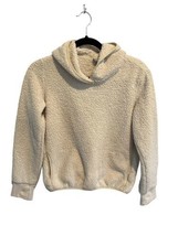 ATHLETA GIRL Kids Sweatshirt Cream SO SNUG SHERPA Hoodie Pullover Fuzzy ... - £9.09 GBP