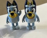 Bluey Action Figure Toy Cartoon Dog Disney Blue 2.25&quot; Tall smiling serio... - $14.80