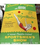 Sportsmen&#39;s Show Toronto 1964 Program Aqua-Spectacular Pesca Caccia - $29.66