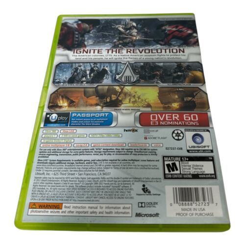 Assassin's Creed III 3 Walmart Edition - Xbox 360 Complete Video Game Item image 2