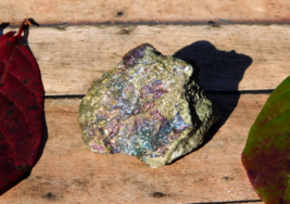 Peacock Ore Bornite Rainbow Iridescence 99g Gold Pyrite Crystals Vibrant Energy - £15.98 GBP