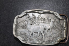 Deer in the mountains belt buckle- NEW - $246.52 MXN