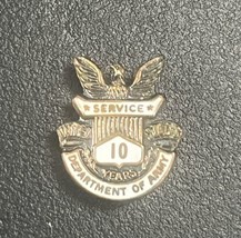 US Department of Army 10 Year Service Pin FREE SHIPPING - £8.66 GBP