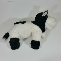 Animal Express Cow Puppet 14 inch Plush Black White Whole Body Play Pretend - £18.90 GBP