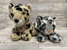 Aurora Snow Leopard &amp; Wild Republic Cheetah Cubs Wild Cats Plush Stuffed Animal - $14.84