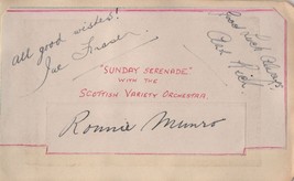 Ronnie Munro BBC Scottish Variety Orchestra WW2 Kay Cavendish Autograph s - £21.40 GBP