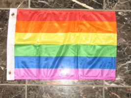 12X18 Rainbow Gay Pride Stripes Rough Knitted Boat Flag 12&#39;&#39;X18&#39;&#39; Banner - £3.10 GBP
