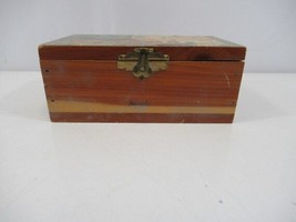 Nevada Wooden Box Souvenir Trinket Jewelry Chest Vintage Lacquered Wood Keepsake - £19.01 GBP