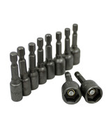 10 pc Magnetic Nut Driver Set SAE &amp; Metric 1/4&quot; Shank Power Cordless Drill - $10.39