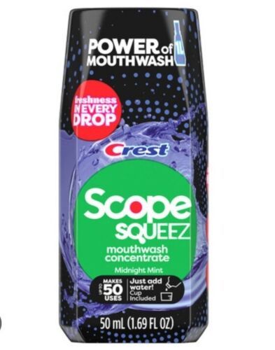 Primary image for Crest Scope Squeez Mouthwash Concentrate Midnight Mint Lot Of 9 New