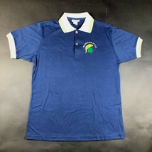 Vintage 90s Michigan State University Mens XL Blue Polo Shirt Single Stitch NWOT - £22.03 GBP