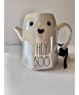 Rae Dunn Iridescent White Halloween &quot;HEY BOO&quot; Ghost Mug NEW - $370.65 MXN