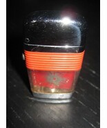 Vintage SCRIPTO Mini VU Lighter Bullet Hole Red Band &amp; Gold Tone Lighter - $24.99