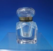 Crystal Inkwell with Brass Rim 3 1/2&quot; x 2 1/4&quot; c.1900 (#5891) - $58.41