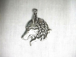 New Wildlife Spirit Animal Wolf Head Profile View Pewter Pendant Adj Necklace - £6.64 GBP