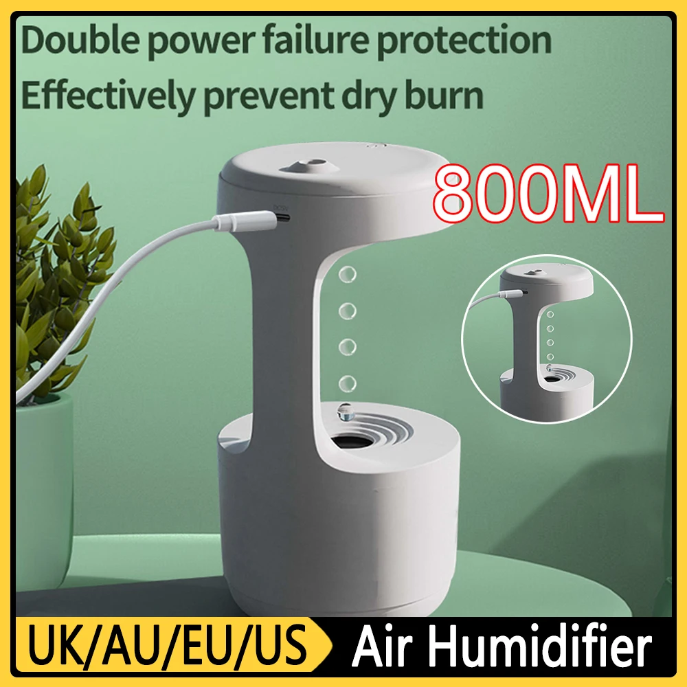 800ML Home Car Air Humidifier Funny Water Droplet Anti-gravity Diffuser - £10.44 GBP