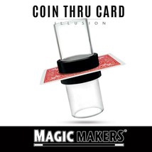 Coin Thru Card - Make Coins Pass Thru A Solid Playing Card! - Coin Through Card - £29.16 GBP