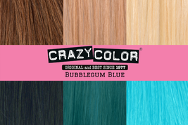 Crazy Color Semi Permanent Conditioning Hair Dye - Bubblegum Blue, 5.1 oz image 2