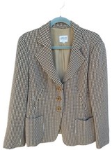 Vintage Armani Collezioni Check Blazer Jacket Women’s Size 12 - £71.22 GBP