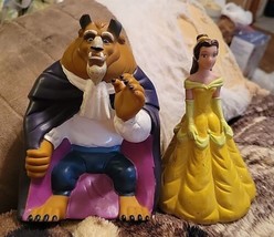 Vintage 1992 Beauty and the Beast Pizza Hut hand puppets Kid&#39;s Meal Toys USED - £11.81 GBP