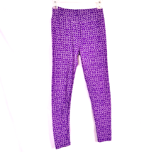 LuLaRoe One Size Leggings Purple Lace Pattern One Size - £7.23 GBP