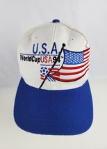 Vintage World Cup 1994 USA American Flag Snapback Hat Apex White One size - £21.35 GBP