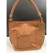 Miztique Women&#39;s Vegan Leather Brown Shoulder Bag/Tote  SKU 4279 - $27.75