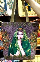 Indian style Colorful Women Shoulder Bag 2 sides Printed Leather Tote For Ladies - £52.20 GBP